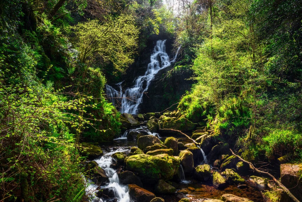 Torc waterfall in Killarney National Park, Ireland