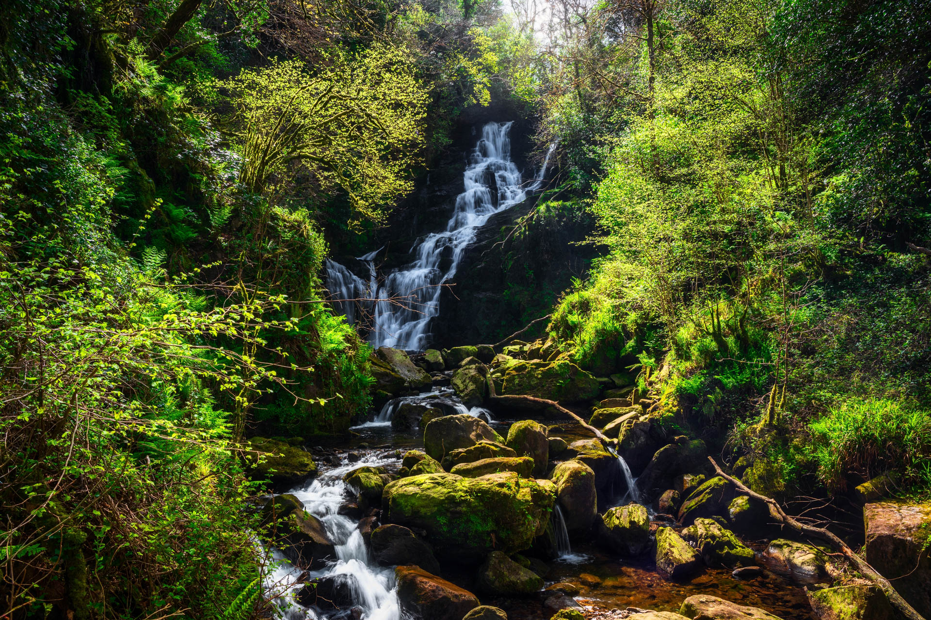 Torc waterfall in Killarney National Park, Ireland